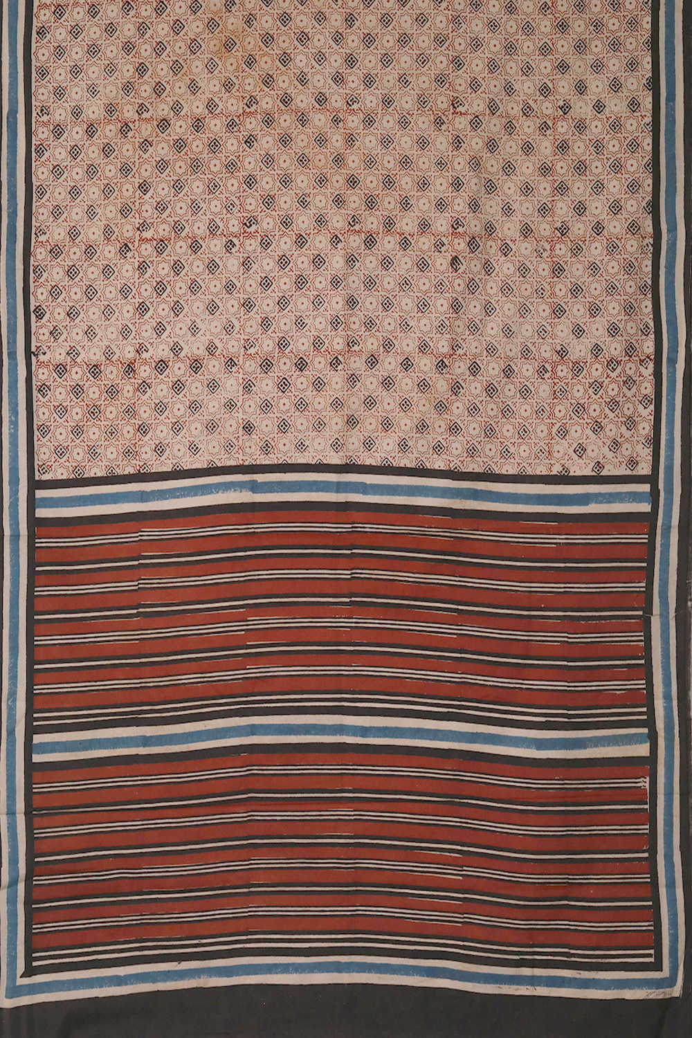 Maroon Pattern Bagru Mul Cotton saree