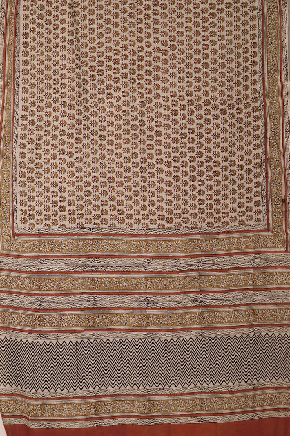 Prettiest Florets Bagru Mul Cotton saree