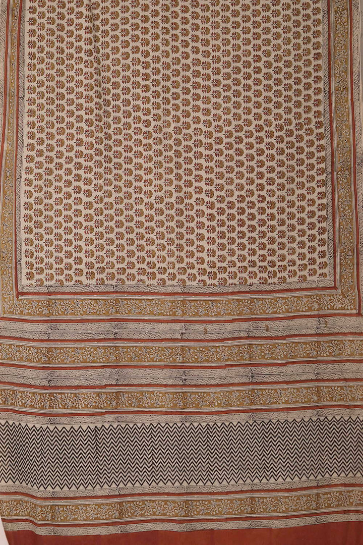 Prettiest Florets Bagru Mul Cotton saree