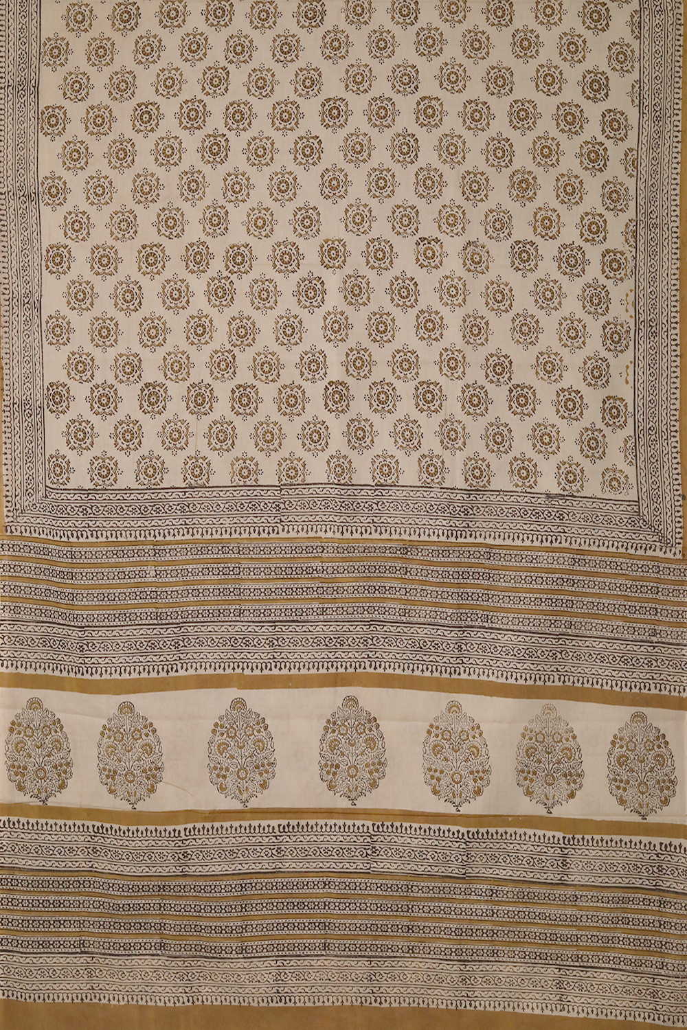 Rangoli Motis Bagru Mul Cotton saree