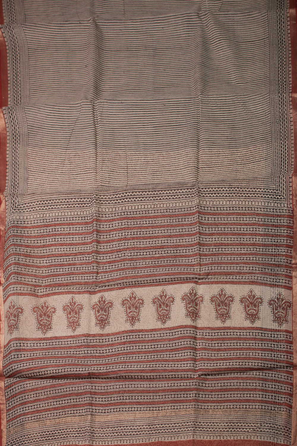 Block Printed Cotton Saree - Matkatus 