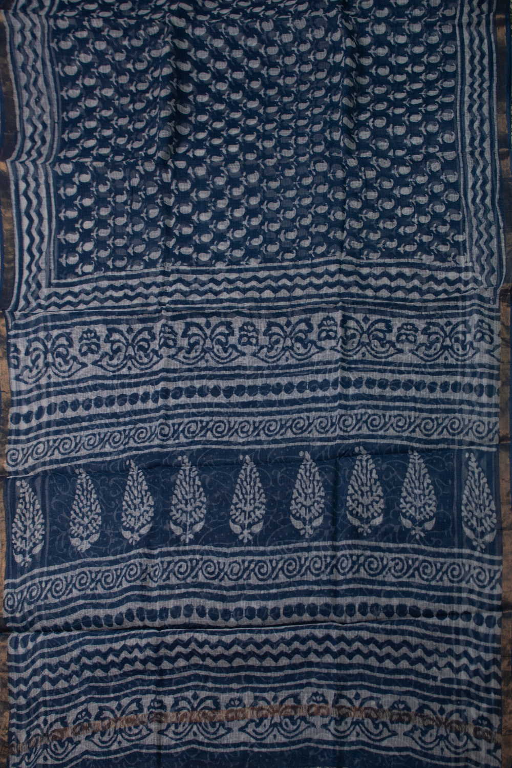 Block Printed Cotton Saree - Matkatus 