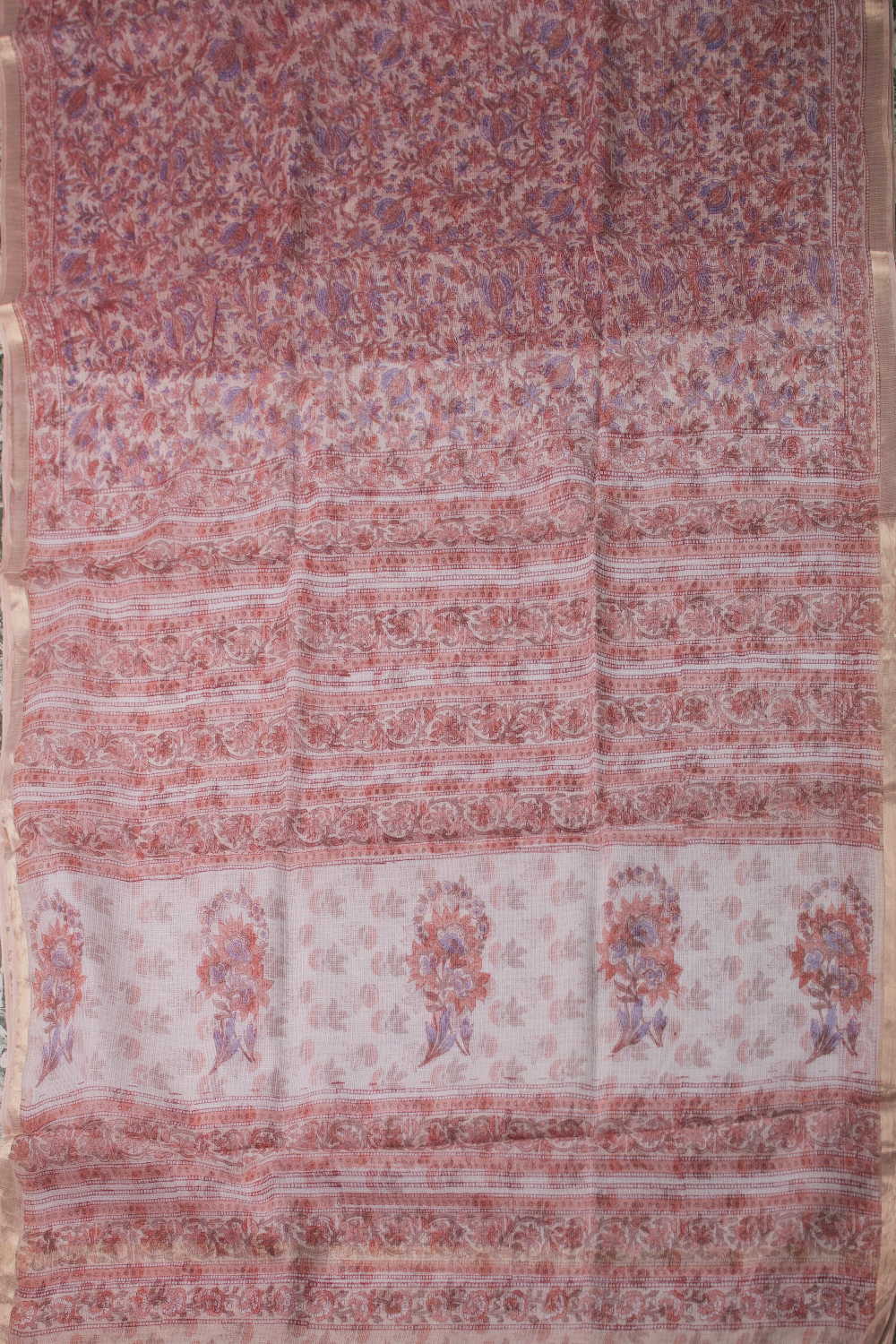 Block Printed Cotton Saree - Matkatus 
