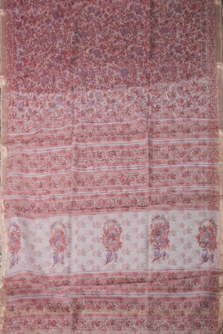 Block Printed Cotton Saree - Matkatus 