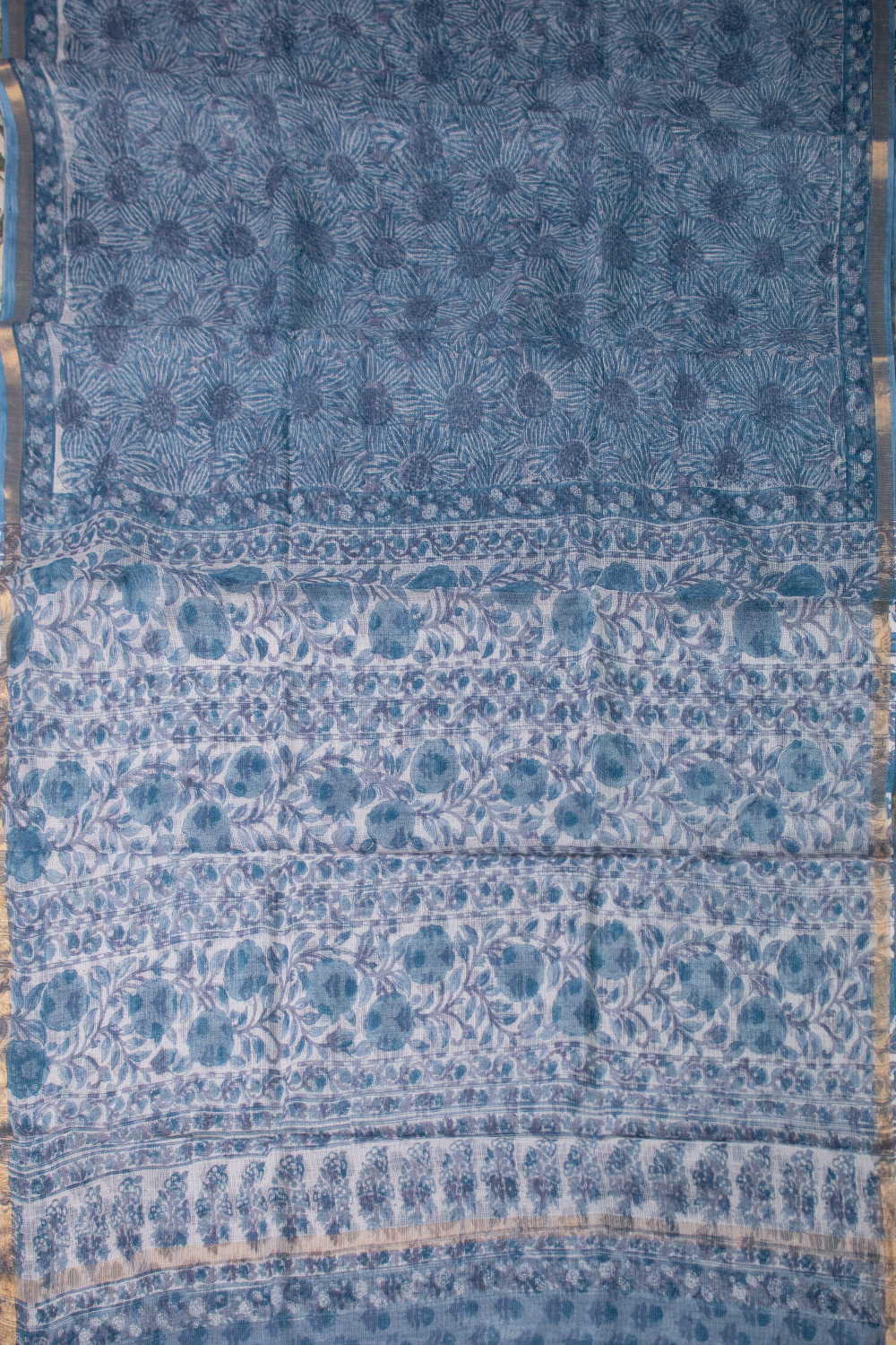 Block Printed Cotton Saree - Matkatus 