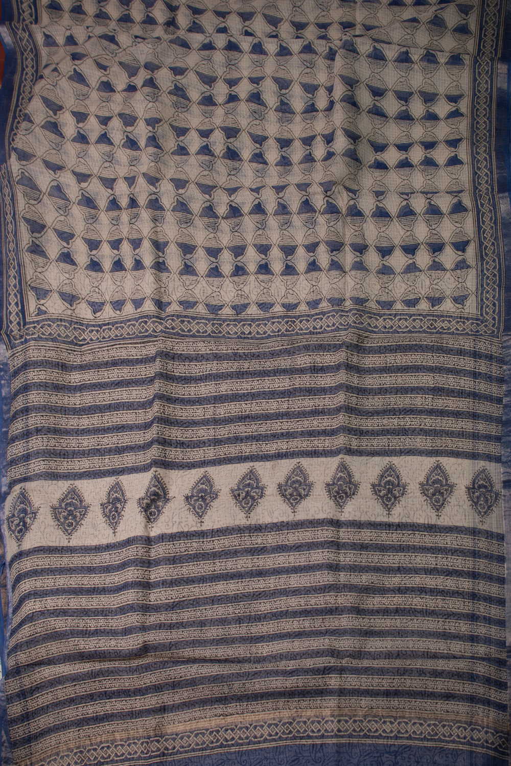 Block Printed Cotton Saree - Matkatus 