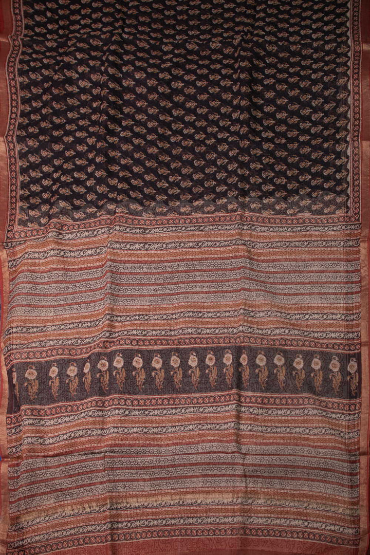 Block Printed Cotton Saree - Matkatus 
