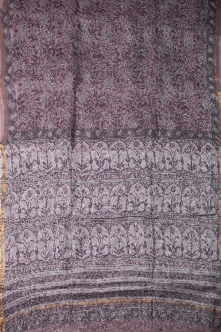 Block Printed Cotton Saree - Matkatus 