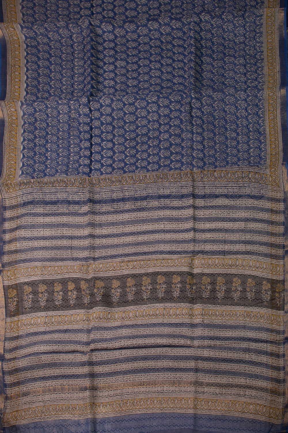 Block Printed Cotton Saree - Matkatus 