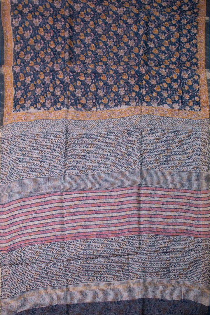 Block Printed Cotton Saree - Matkatus 