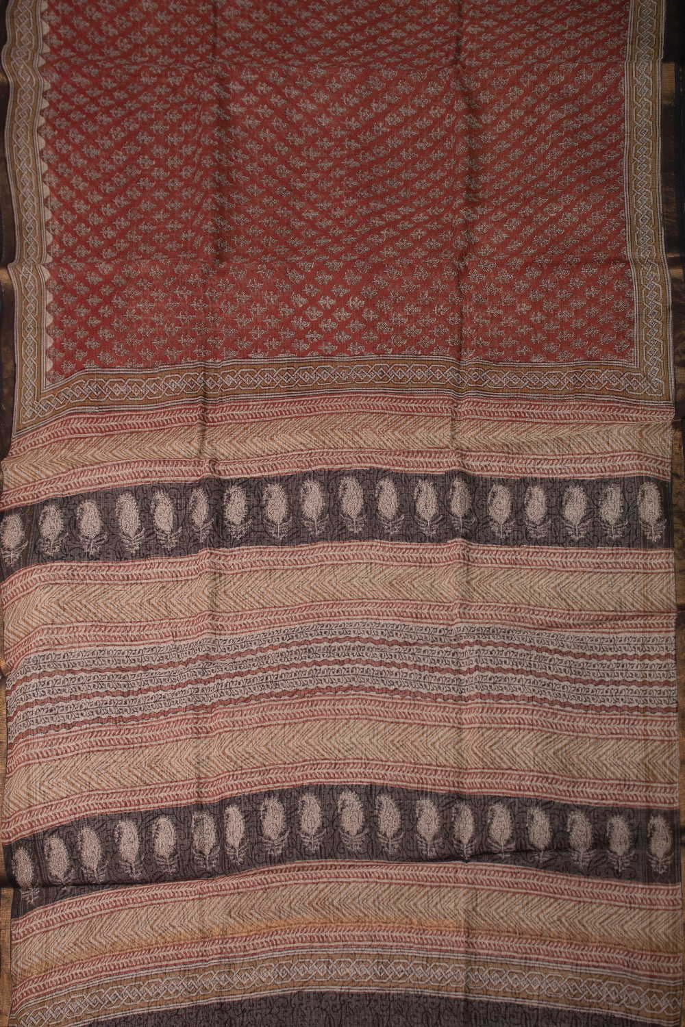 Block Printed Cotton Saree - Matkatus 