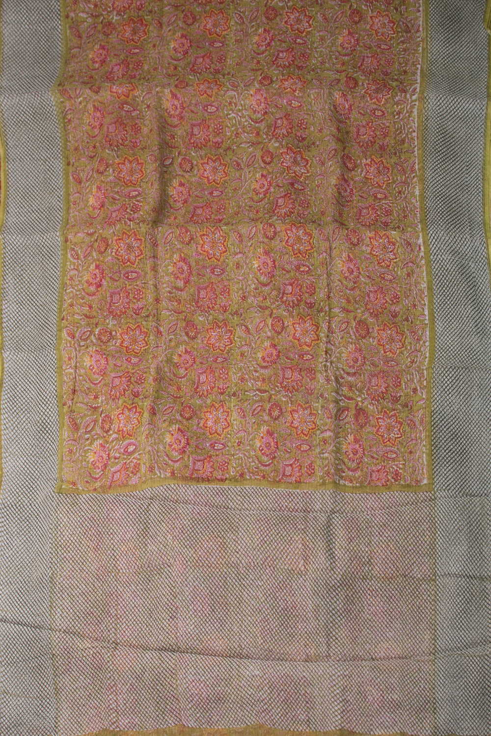 Block Printed Cotton Saree - Matkatus 