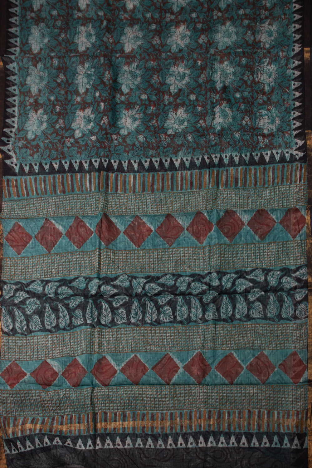 Block Printed Cotton Saree - Matkatus 