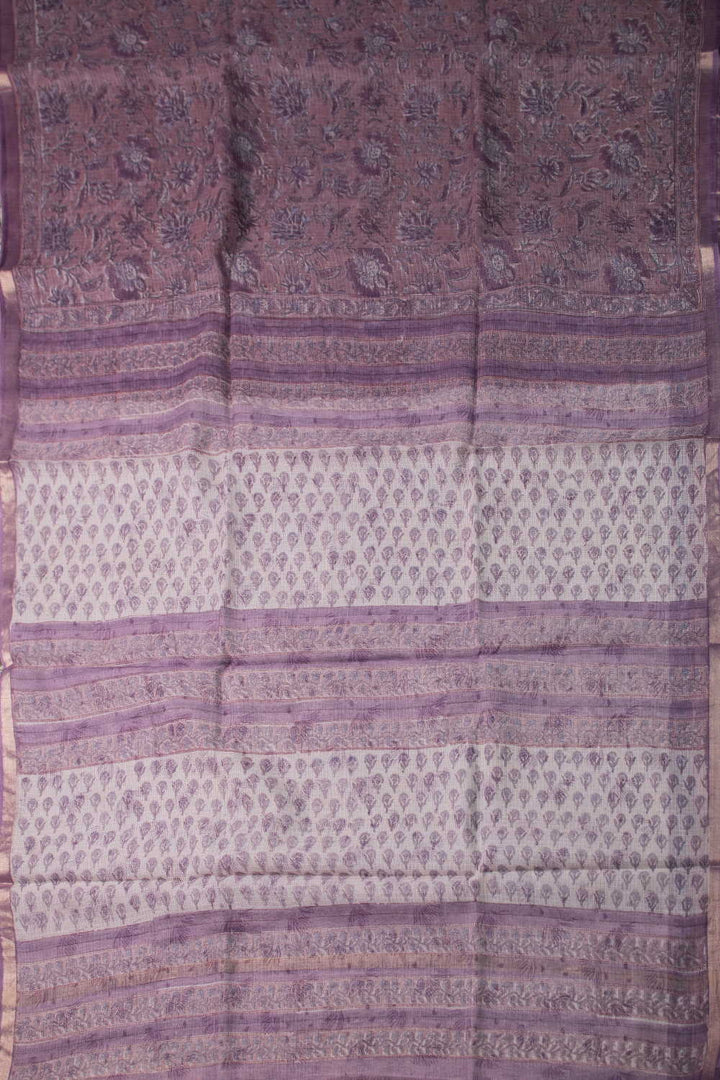 Block Printed Cotton Saree - Matkatus 