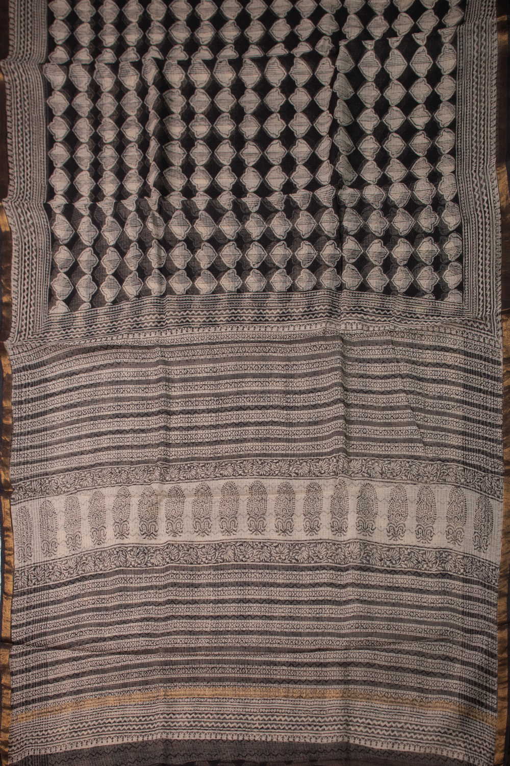 Block Printed Cotton Saree - Matkatus 