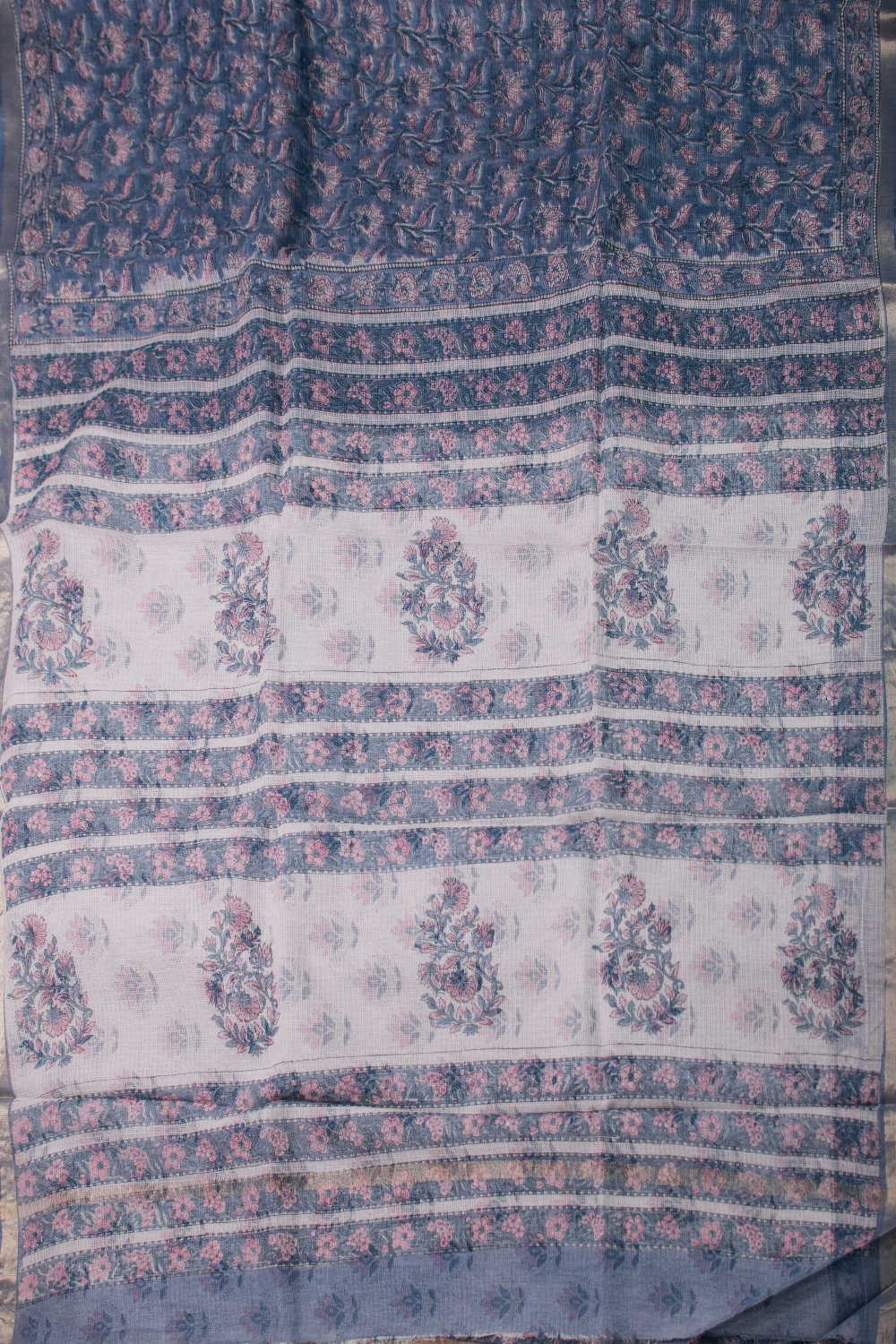 Block Printed Cotton Saree - Matkatus 