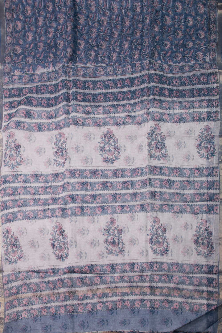 Block Printed Cotton Saree - Matkatus 