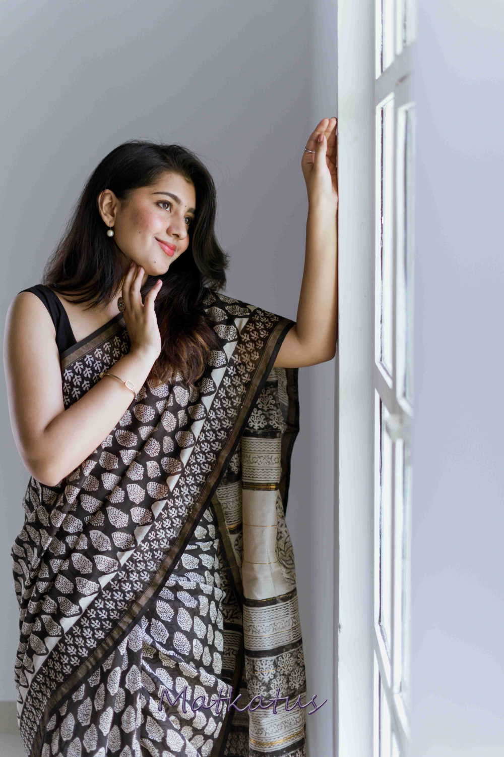 Block Printed Saree-Matkatus 