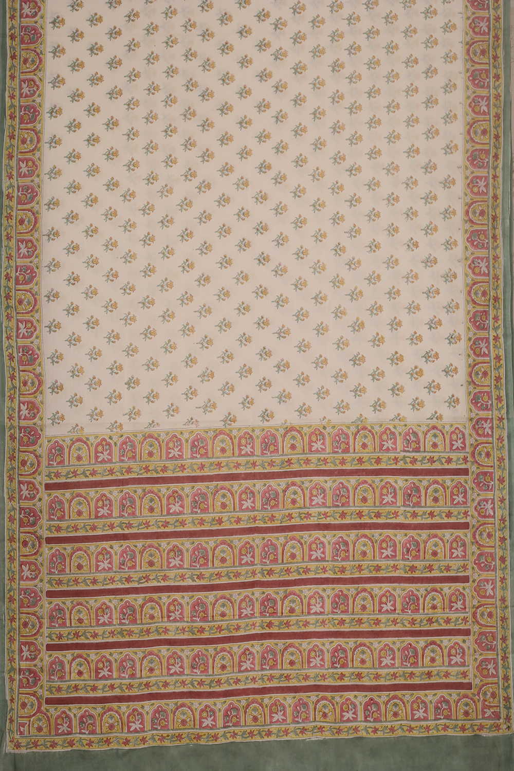 Block Printed Cotton Saree - Matkatus 