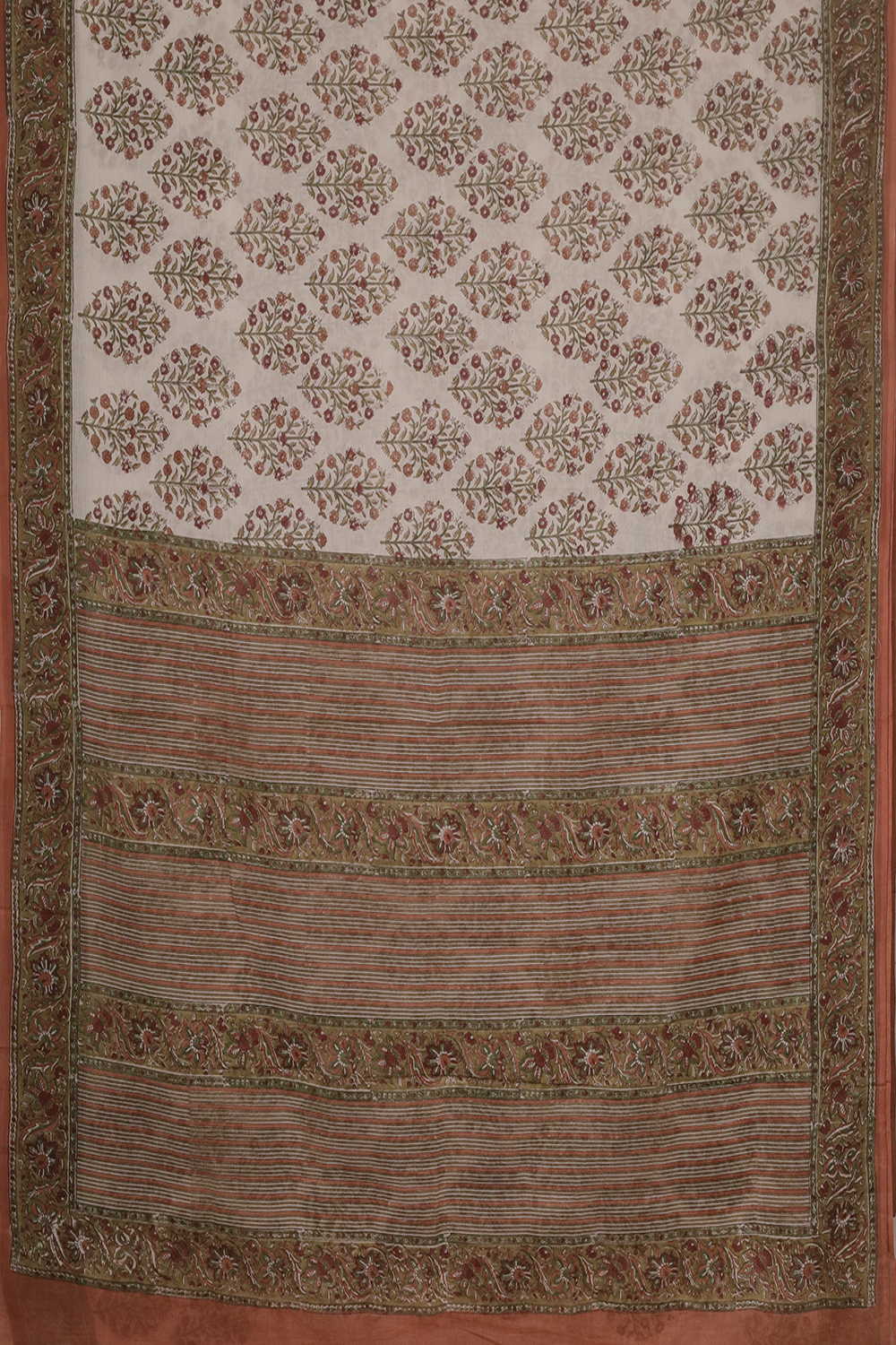 Block Printed Cotton Saree - Matkatus 