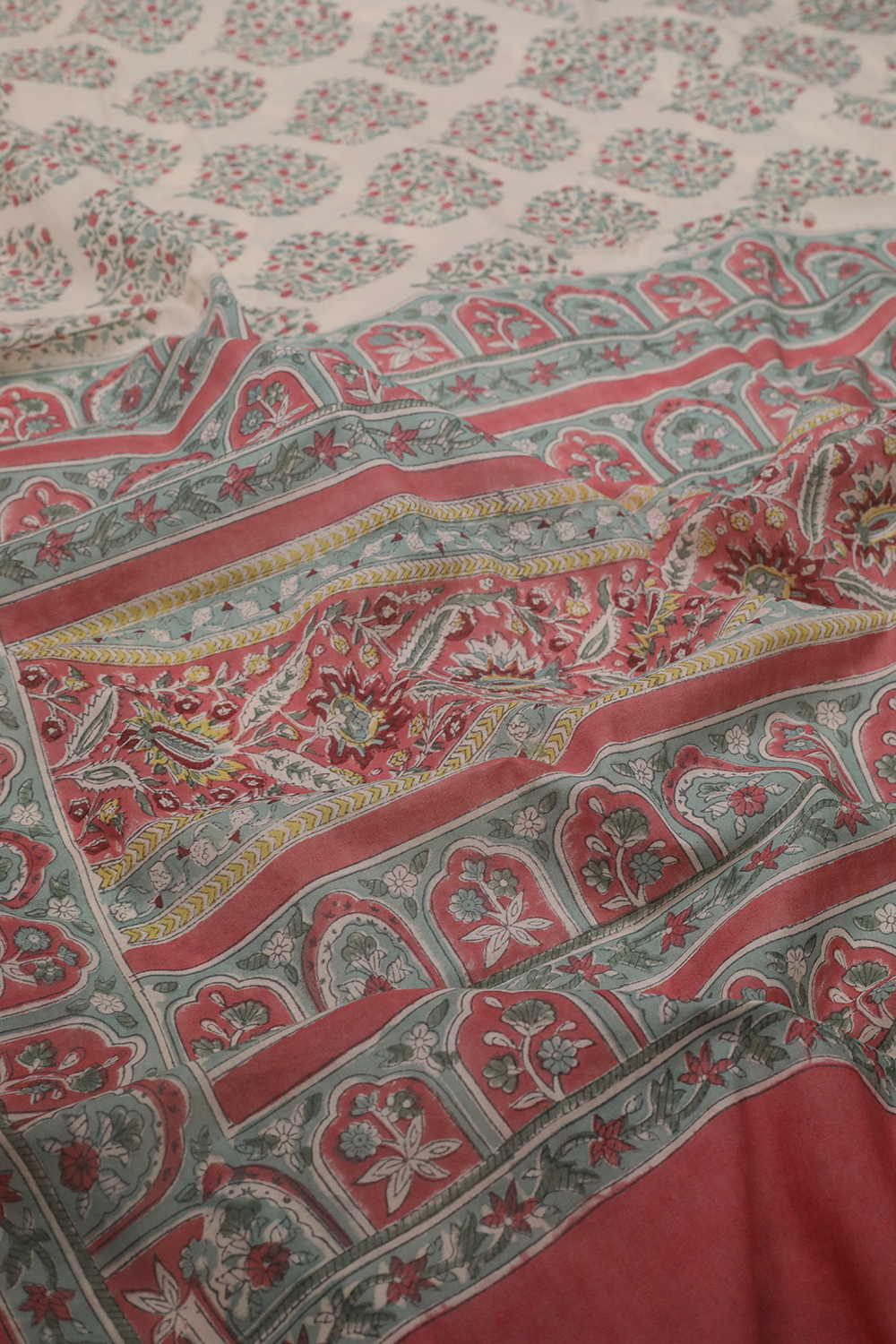 Block Printed Cotton Saree - Matkatus 