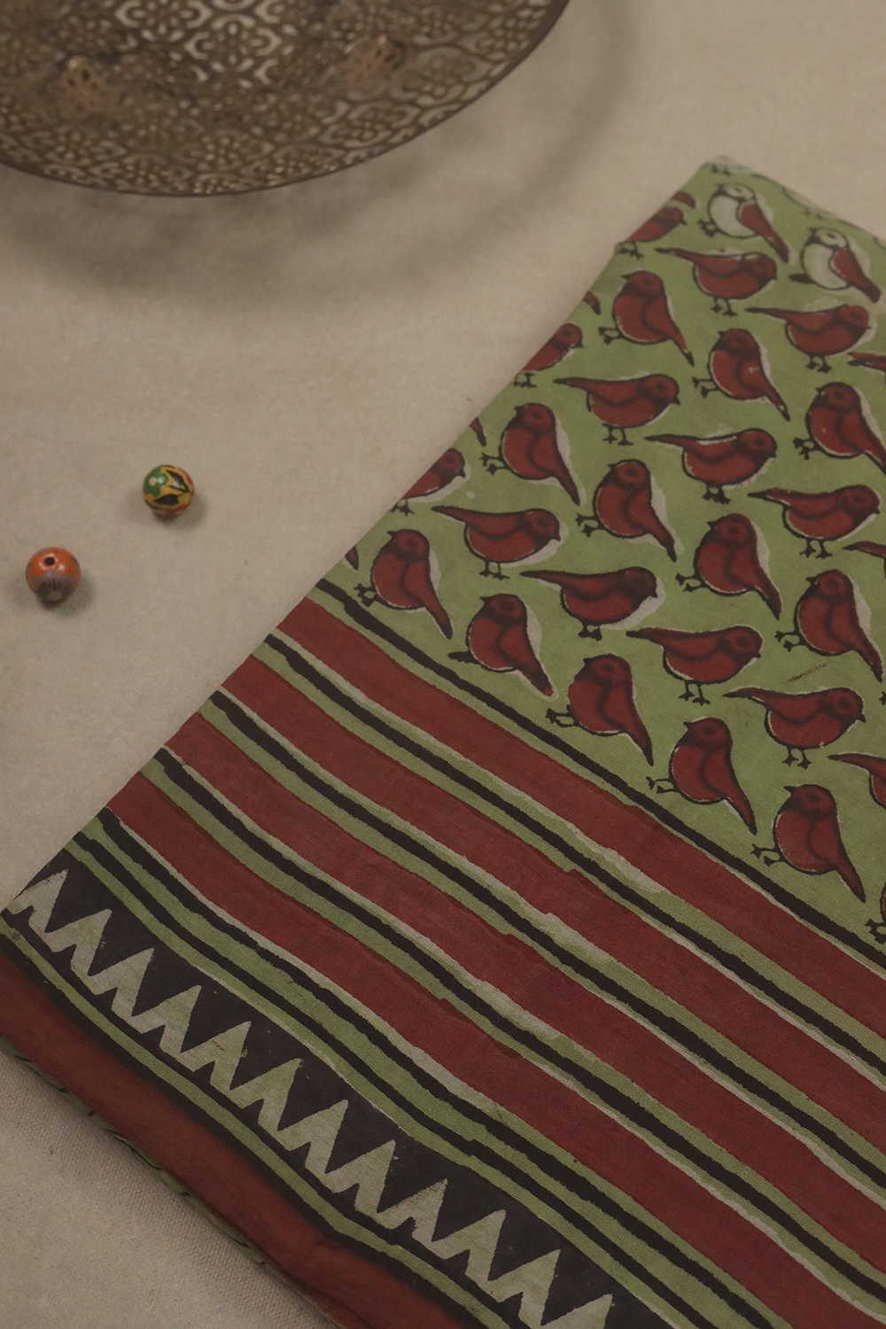 Block Printed Cotton Saree - Matkatus 