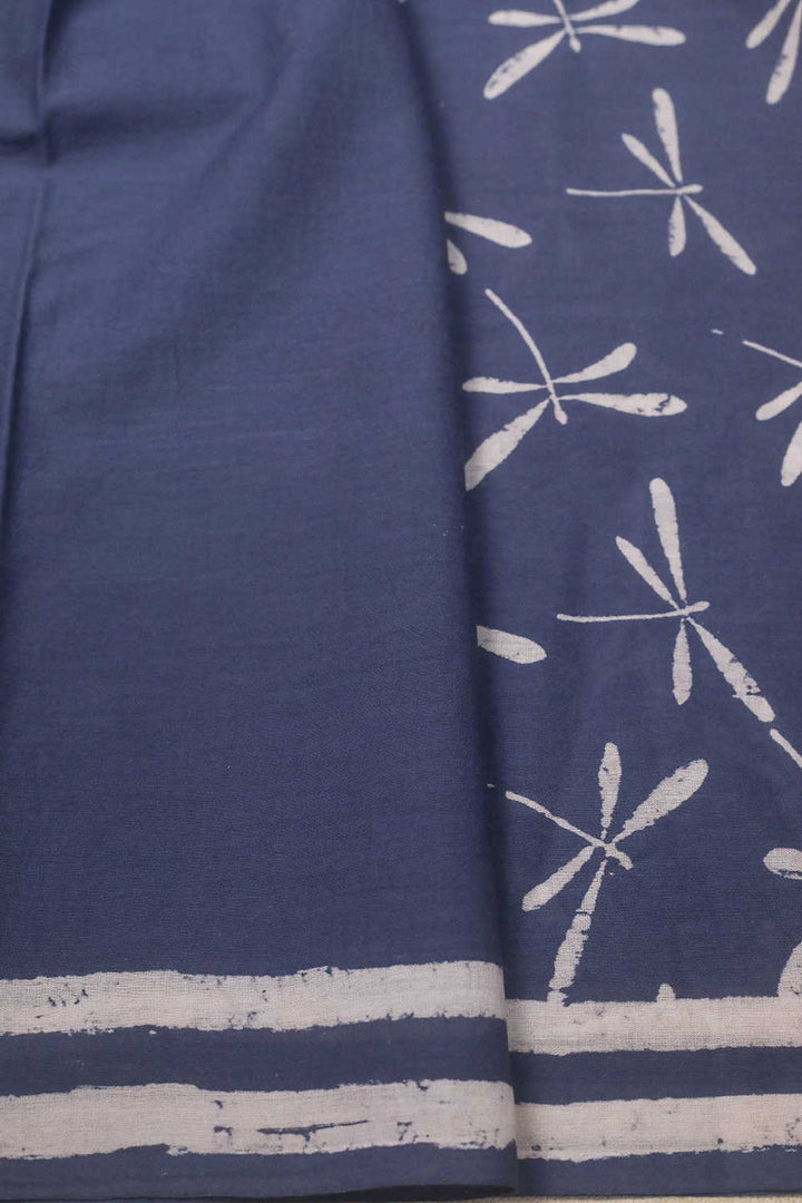Block Printed Cotton Saree - Matkatus 