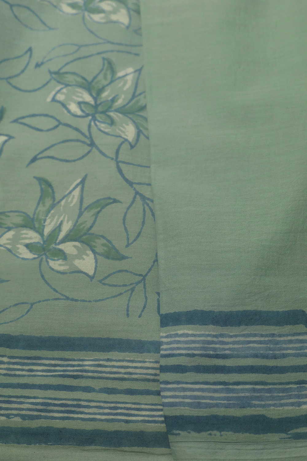 Block Printed Cotton Saree - Matkatus 