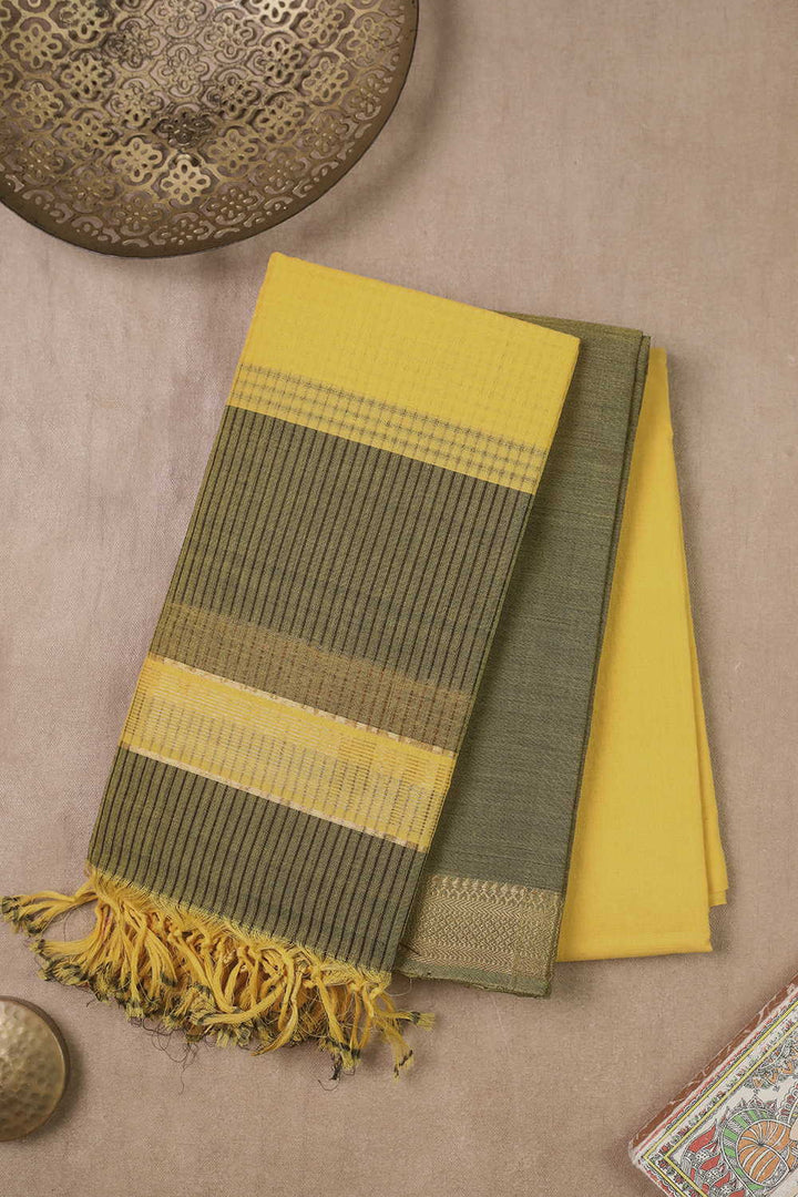 Algae Green Mangalagiri Cotton Suit