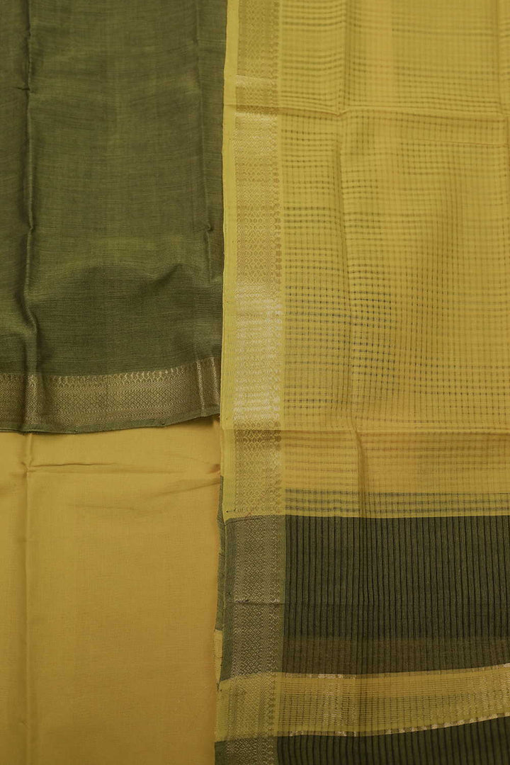 Algae Green Mangalagiri Cotton Suit
