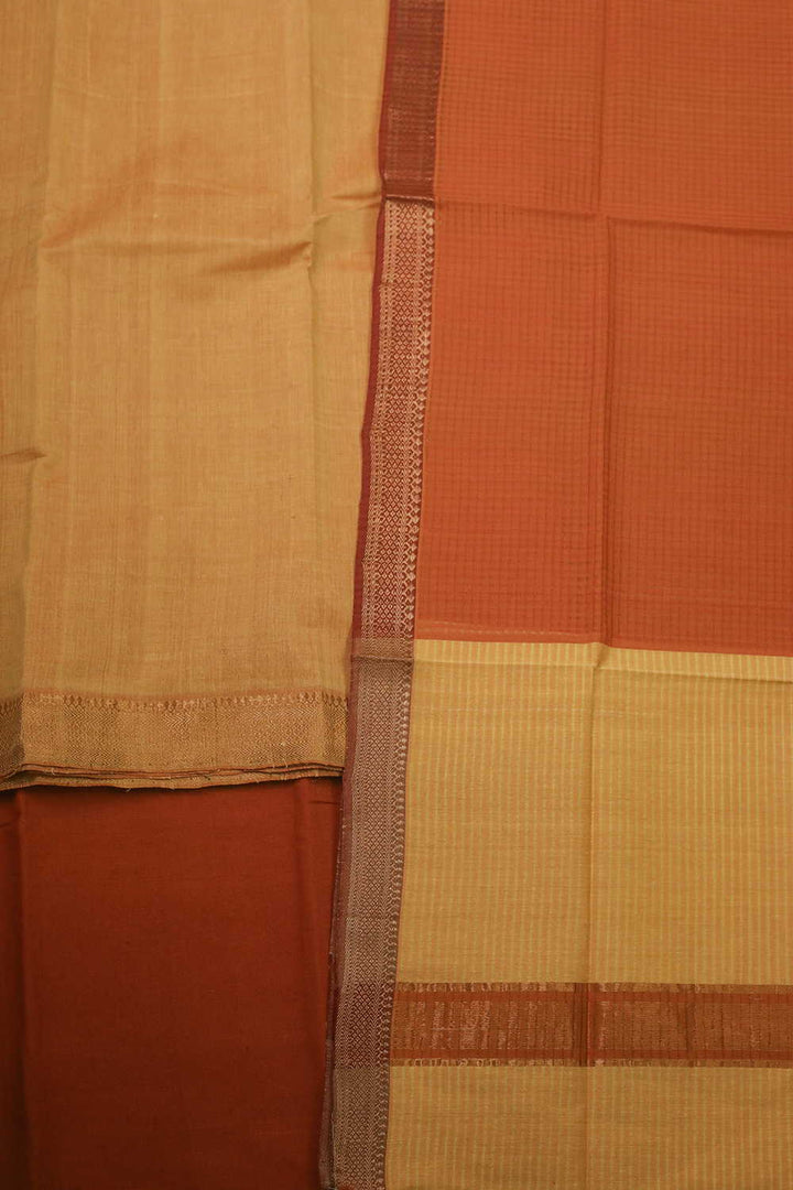 Golden Yellow Mangalagiri Cotton Suit