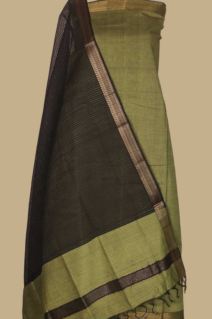 Pine Green Mangalagiri Cotton Suit