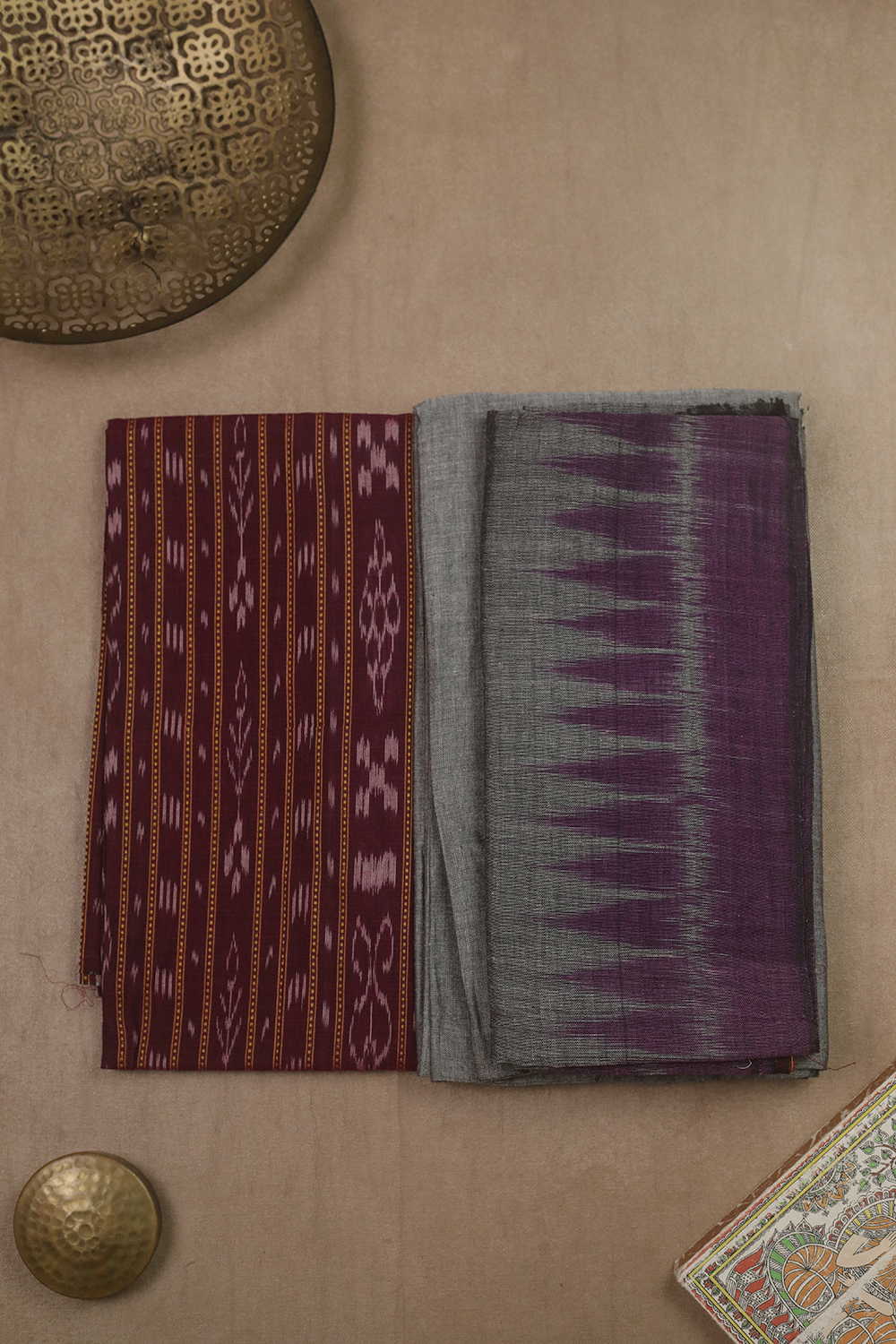 Handwoven Orissa Ikat cotton suit - Matkatus 