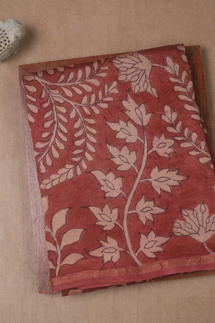 Painted Kalamkari Saree - Matkatus 