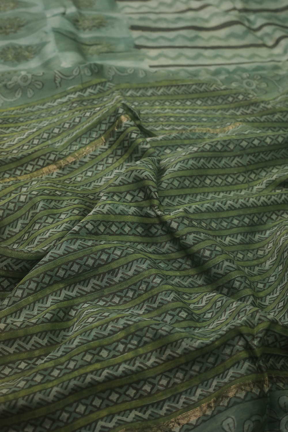 Printed Silk Cotton Saree - Matkatus 