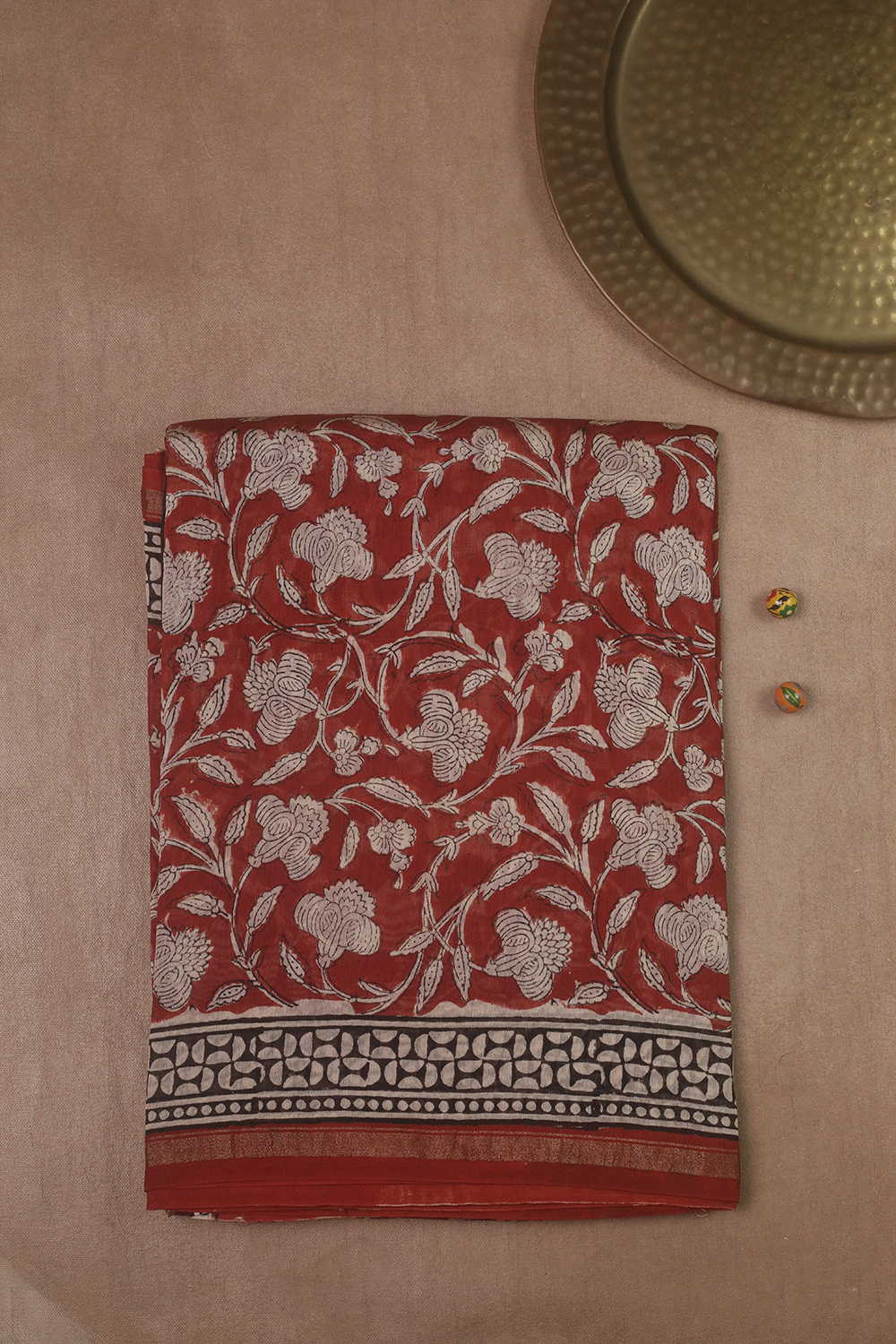Printed Silk Cotton Saree - Matkatus 