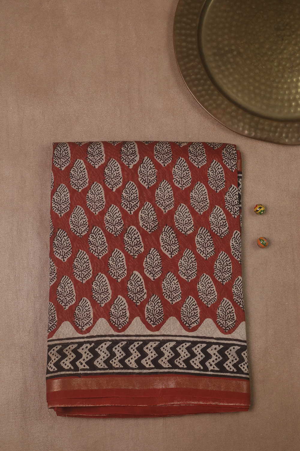 Printed Silk Cotton Saree - Matkatus 