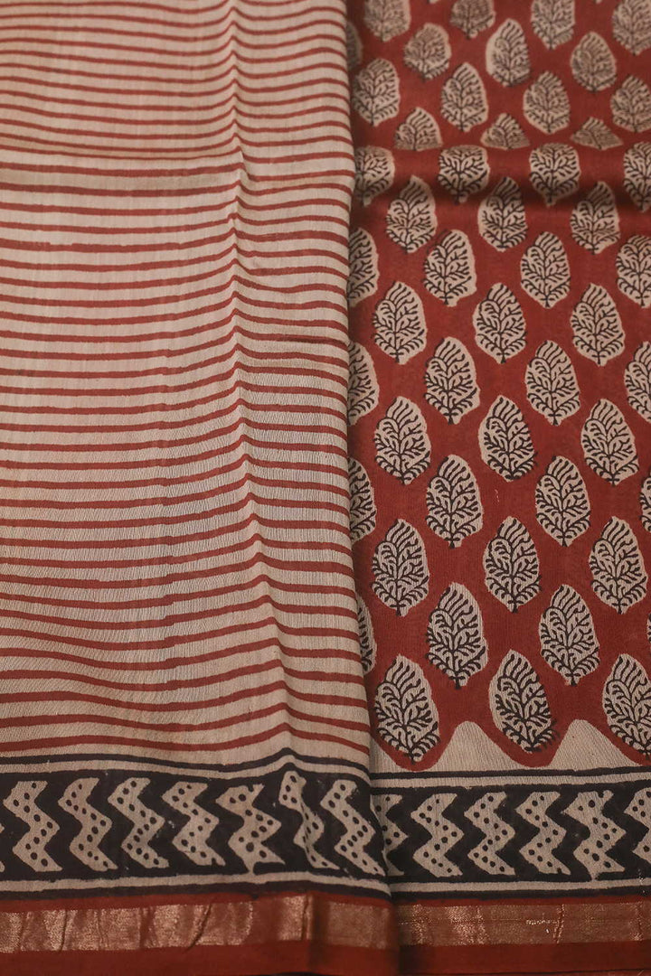 Printed Silk Cotton Saree - Matkatus 
