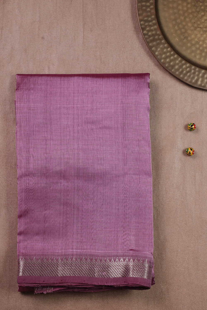 Silver Zari - Salmon Pink Mangalagiri Silk Cotton saree