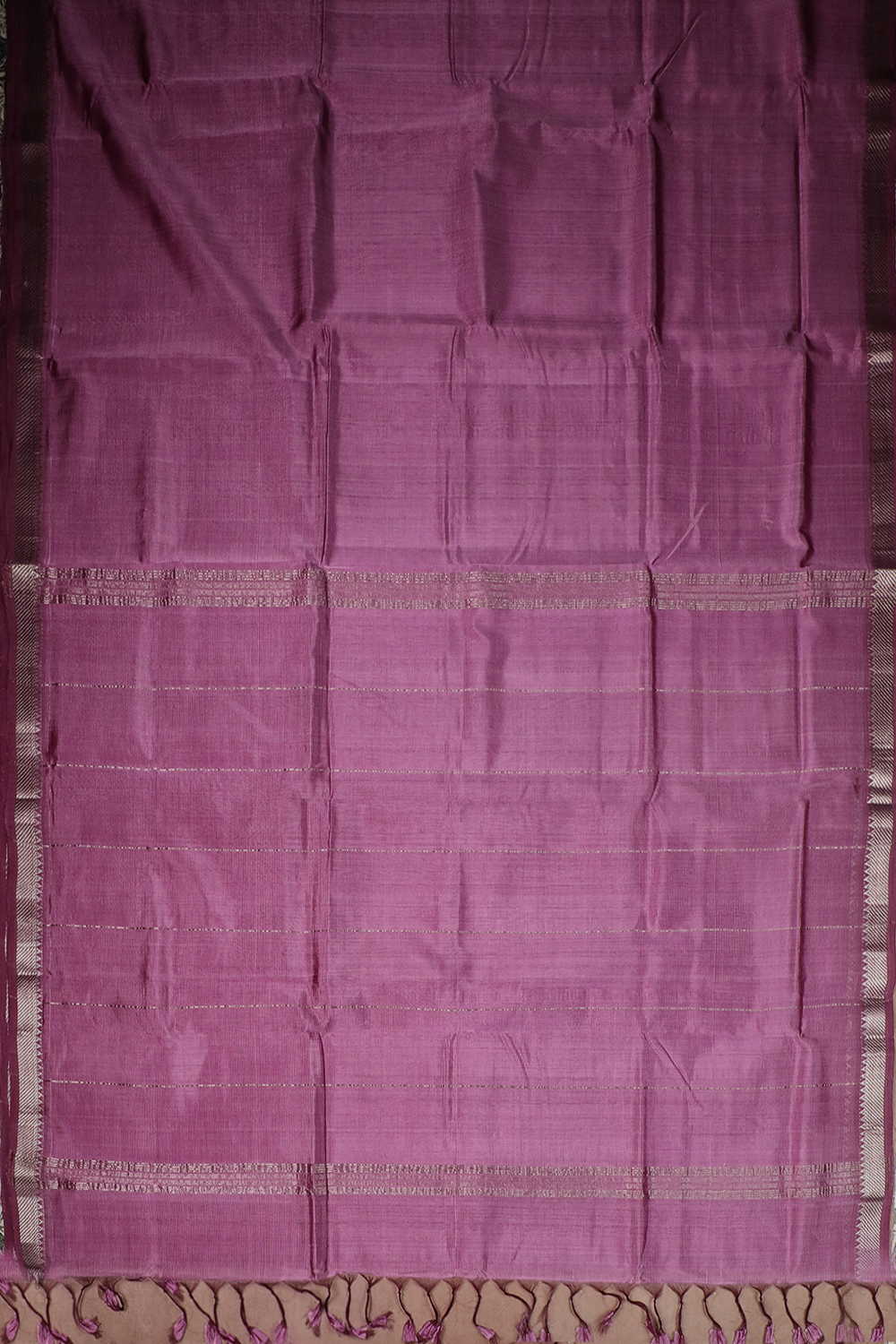 Silver Zari - Salmon Pink Mangalagiri Silk Cotton saree