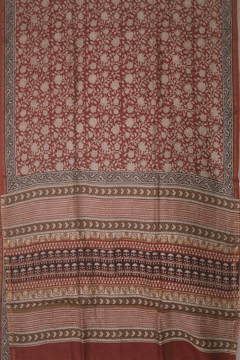 Printed Silk Cotton Saree - Matkatus 