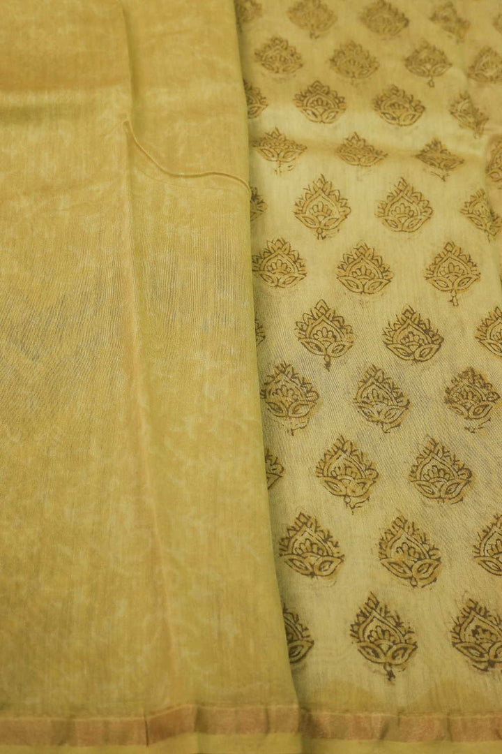 Printed Silk Cotton Saree - Matkatus 