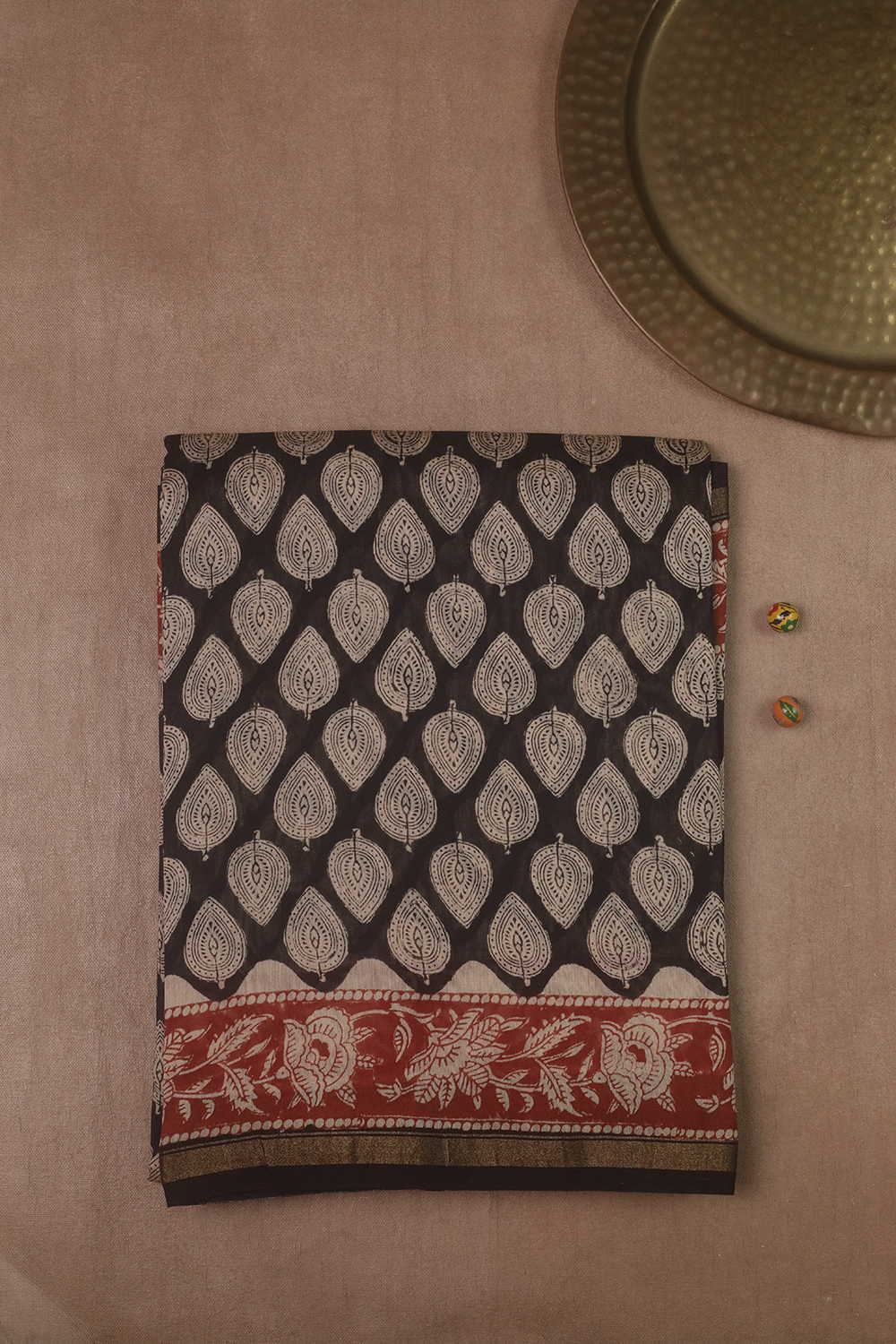 Printed Silk Cotton Saree - Matkatus 