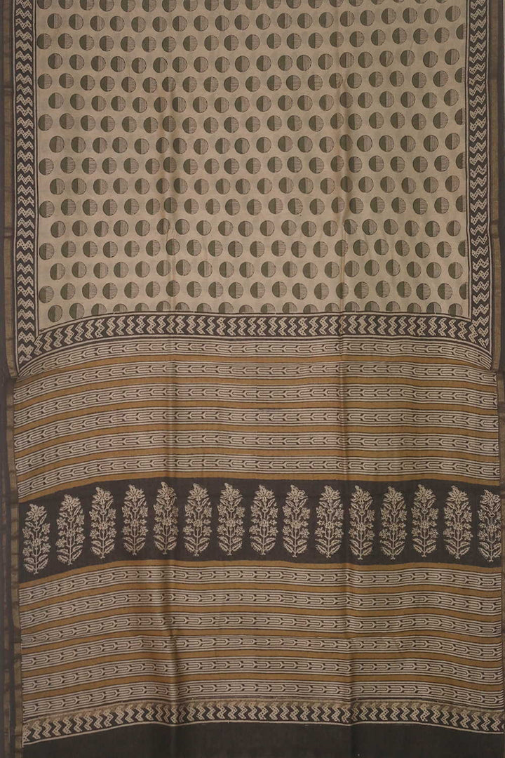 Printed Silk Cotton Saree - Matkatus 