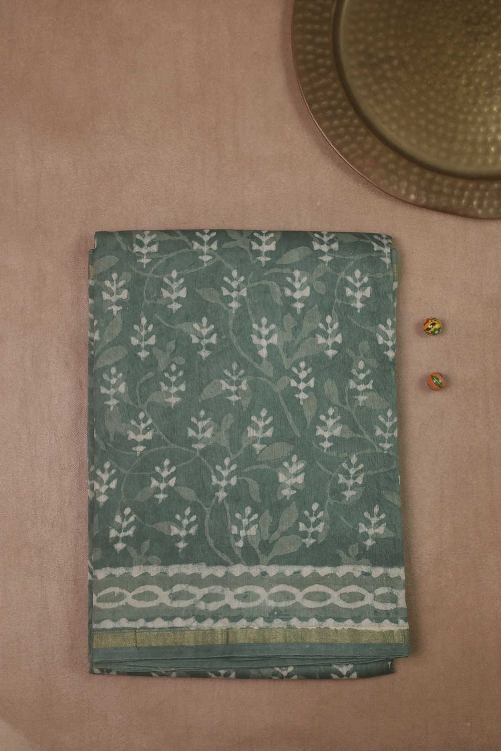 Printed Silk Cotton Saree - Matkatus 
