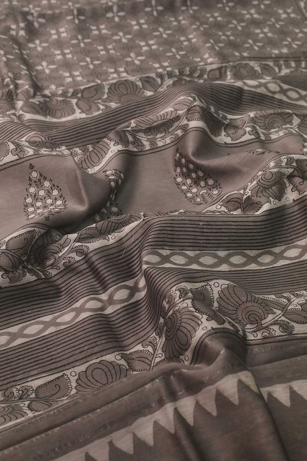 Printed Silk Cotton Saree - Matkatus 
