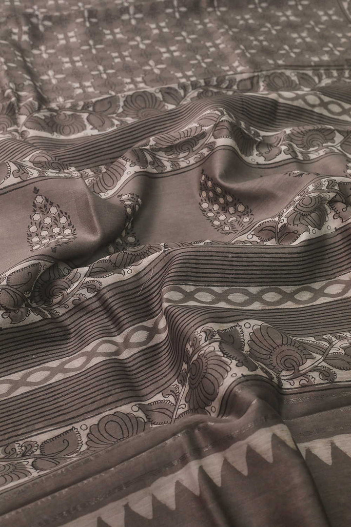 Printed Silk Cotton Saree - Matkatus 
