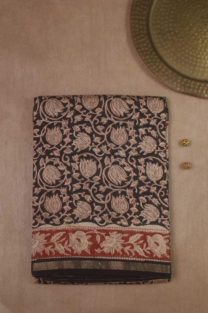 Printed Silk Cotton Saree - Matkatus 