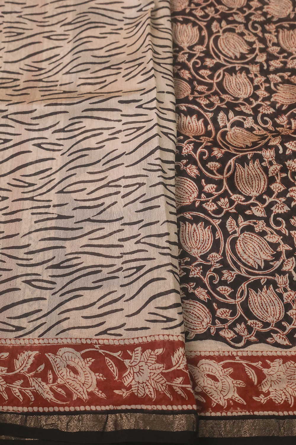 Printed Silk Cotton Saree - Matkatus 