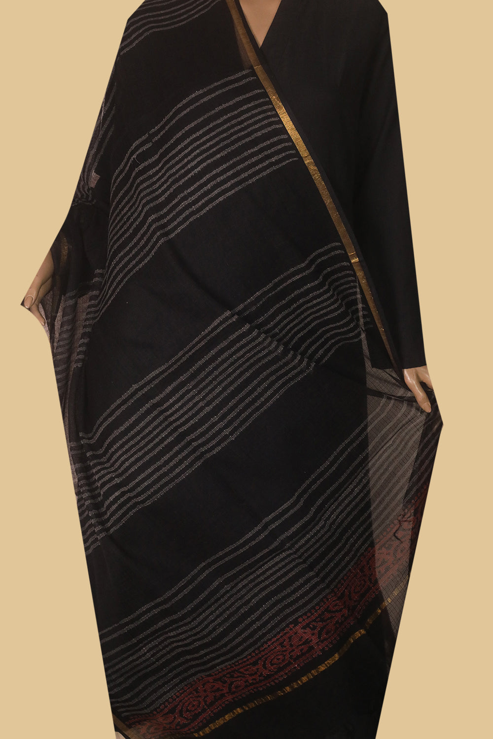 Block Printed Dupatta - Matkatus